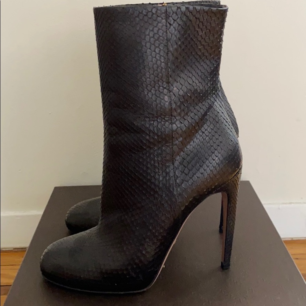 Gucci Python Leather Booties - image 3